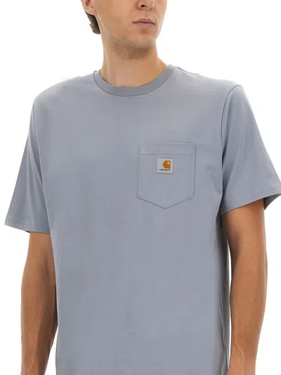 Carhartt Logo T-shirt In Blue