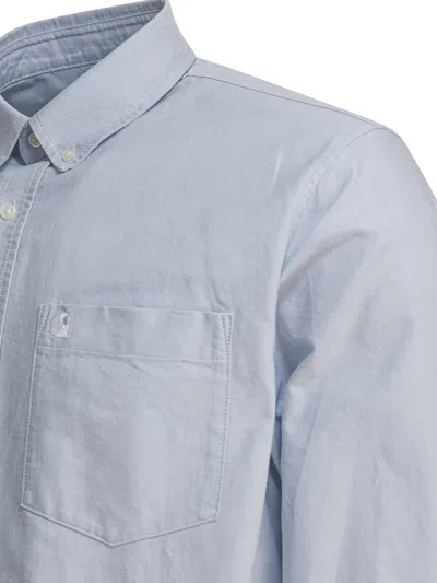 Carhartt C-logo Buttoned Shirt In Blue