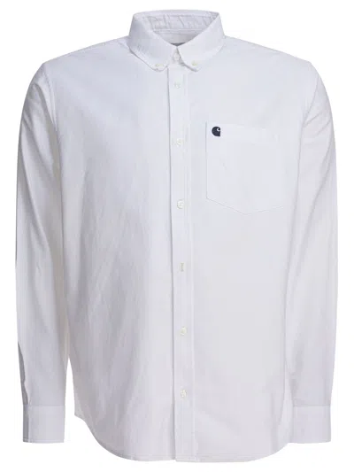 Carhartt C-logo Buttoned Shirt In White