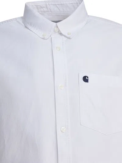 Carhartt C-logo Buttoned Shirt In White
