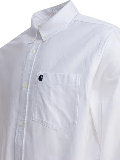 Carhartt C-logo Buttoned Shirt In White