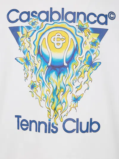 Casablanca Classic Fit Tennis Club Icon Organic Cotton Graphic T-shirt In Green