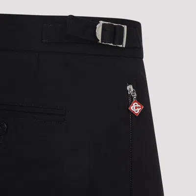 Casablanca Tailored Fit Black Trousers With Classic Waistband In Black