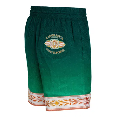 Casablanca Silk Blend Shorts In Green