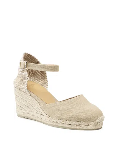 Castaã±er Bianca Raffia Wedge Espadrilles In Neutral