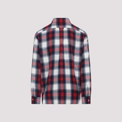 Celine Black And Red Cashmere Overshirt In Multi