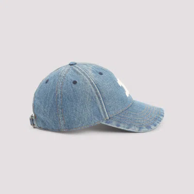 Celine Triumph Cap With Curved Brim And Vents In Blue