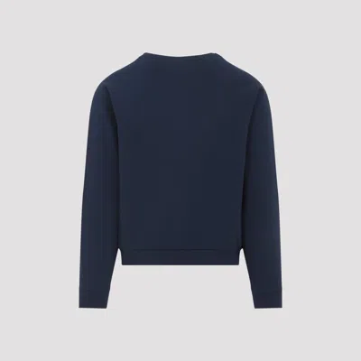 Celine Regular Sweatshirt In Brushed Cotton Fabric In Blue