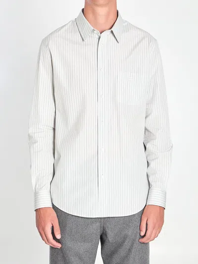 Celine Shirt In Poplin Cotton With Stripes In Neutral