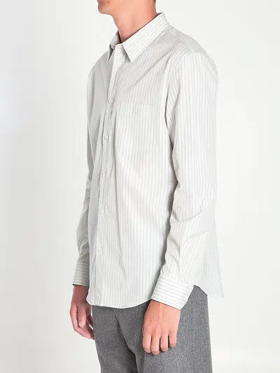 Celine Shirt In Poplin Cotton With Stripes In Neutral