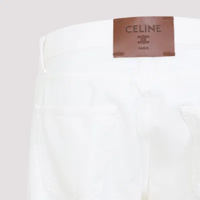 Celine Boyfriend Jeans 001 In Cotton Denim In White