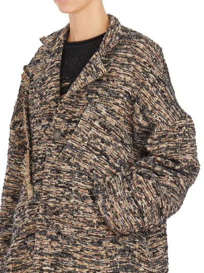 Chiahung Su Wool Single Breasted Coat In Multi