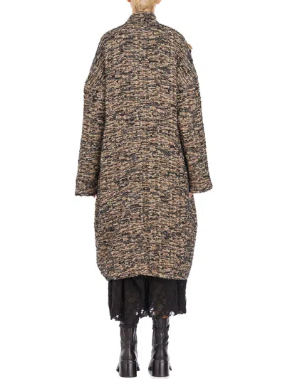 Chiahung Su Wool Single Breasted Coat In Multi