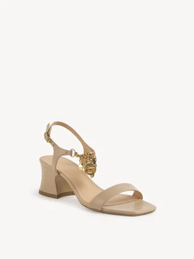 Chloé 55mm Charm-embellished Block-heel Sandals In Neutral