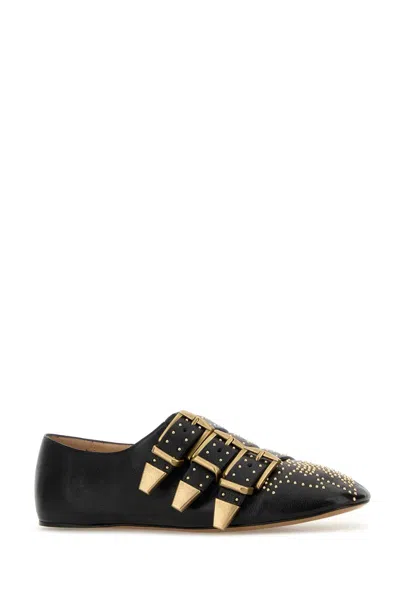 Chloé Susanna Buckle-details Studded Flat Pumps