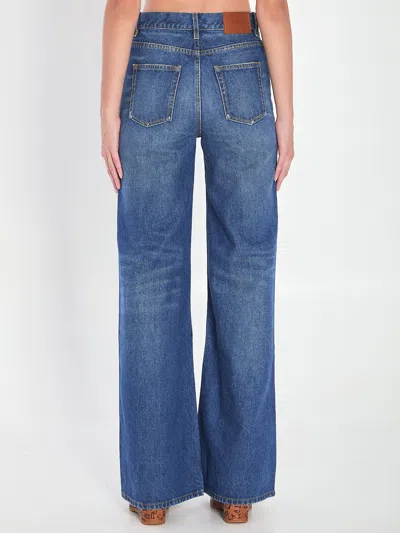 Chloé High-rise Flare Denim Pant In Blue