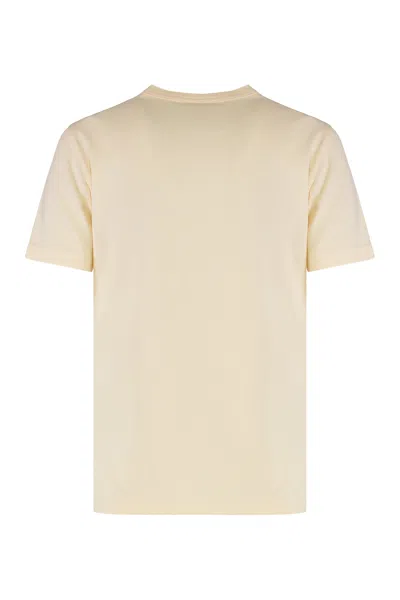 Chloé Peach Orange T-shirt With Ananas Print. In White
