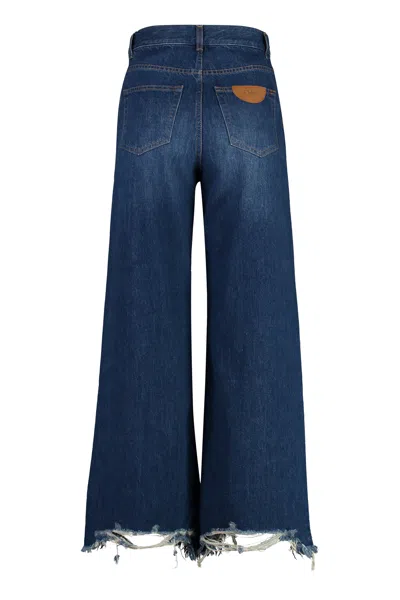 Chloé Chloe Women Wide Leg Denim In Blue