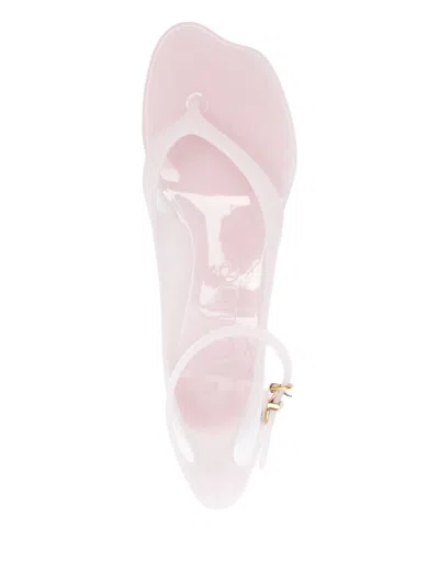 Chloé Chloe Women Pastel Pink Tpu Chloe Jelly Thong Sandals