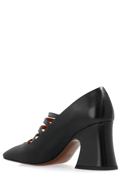 Chloé Janis Leather Pumps In Black