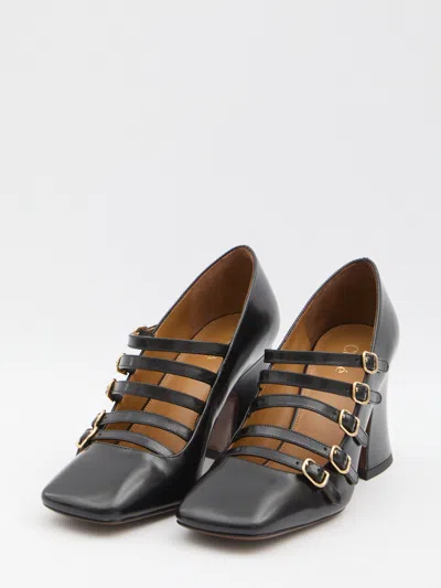 Chloé Janis Leather Pumps In Black