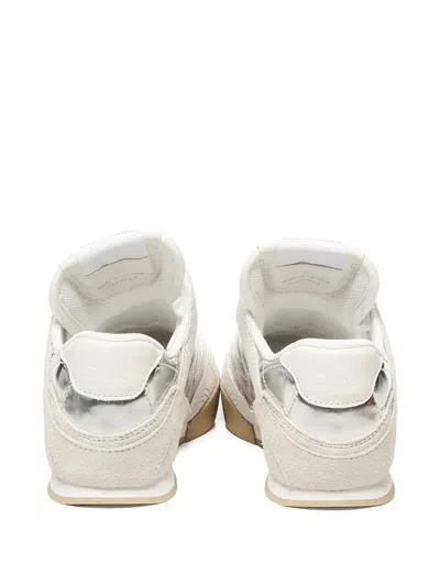 Chloé Metallic-panelled Kick Sneakers In White
