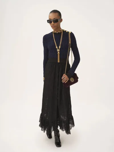 Chloé Navy Wool Pullover In Blue