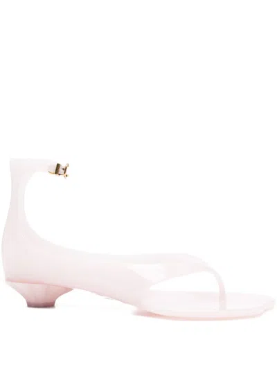 Chloé Chloe Women Pastel Pink Tpu Chloe Jelly Thong Sandals