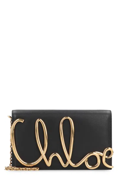 Chloé Chloe Iconic Black Clutch In Black
