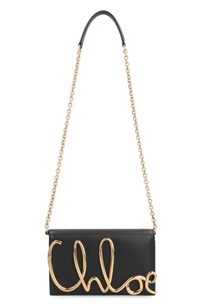 Chloé Chloe Iconic Black Clutch In Black