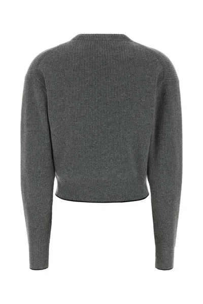 Chloé Dark Grey Wool Blend Sweater In Gray