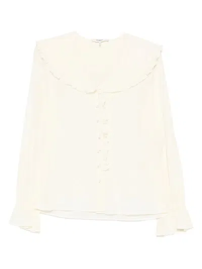 Chloé Ruffled-collar Blouse In White