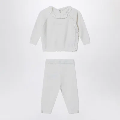 Chloé White Cotton Two-piece Outfit In Gray
