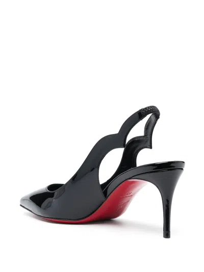 Christian Louboutin Black Leather Heels In Black