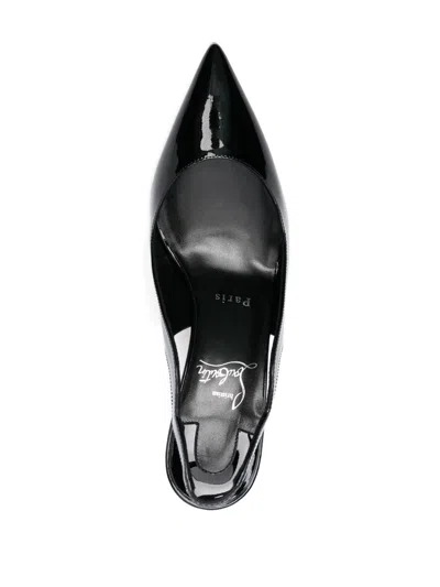 Christian Louboutin Black Leather Heels In Black