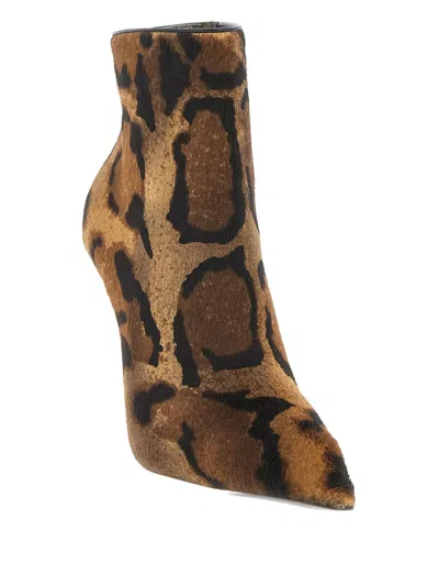 Christian Louboutin Miss Z Leather Boots In Brown