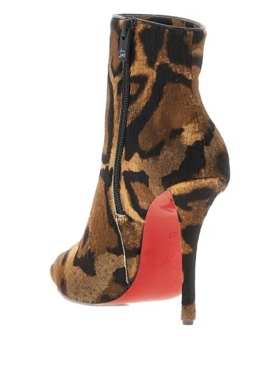 Christian Louboutin Miss Z Leather Boots In Brown