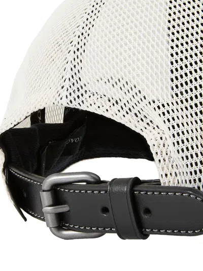 Coach Embroidered Logo Trucker Hat Cap In White