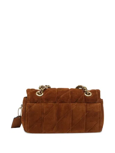 Coach Quilted Suede Tabby Shoulder Bag 20 With In Brown