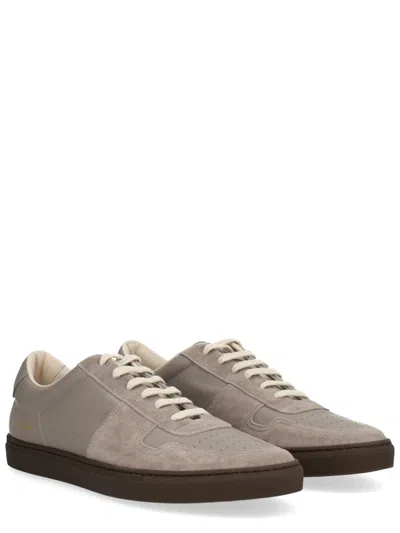 Common Projects Gray Bball Slim Gum Brown Sole Sneakers In Gray