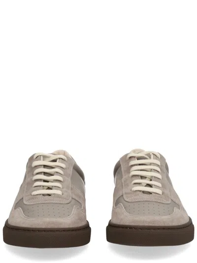 Common Projects Gray Bball Slim Gum Brown Sole Sneakers In Gray