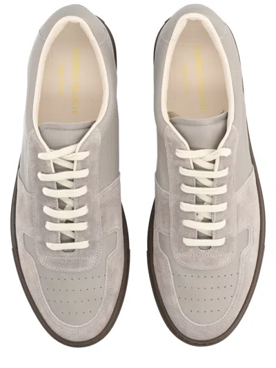 Common Projects Gray Bball Slim Gum Brown Sole Sneakers In Gray