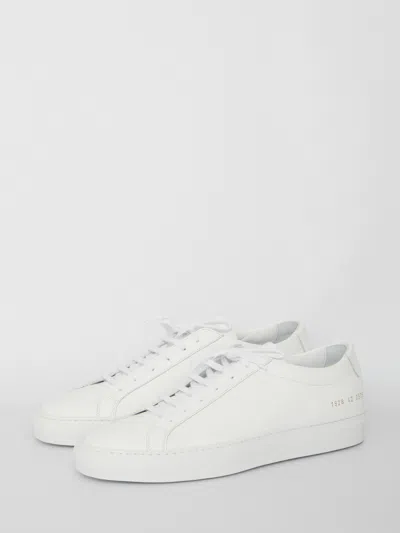 Common Projects Suede Lace-up Achilles Sneakers In White