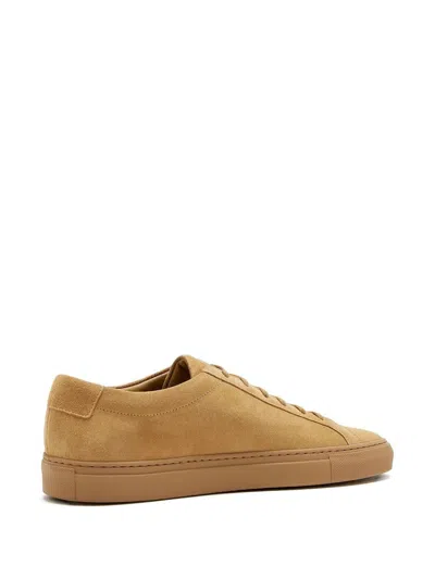 Common Projects Achilles Tonal Suede Sneakers In Brown