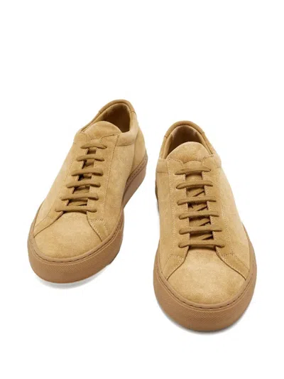 Common Projects Achilles Tonal Suede Sneakers In Brown