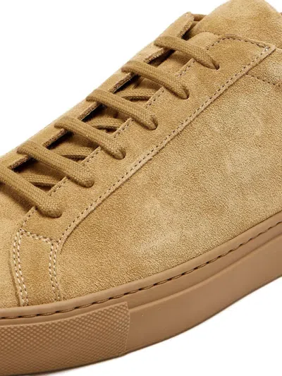 Common Projects Achilles Tonal Suede Sneakers In Brown