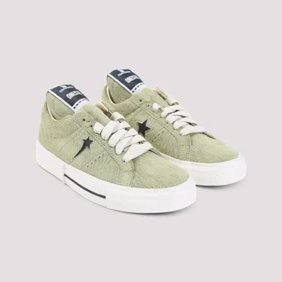 Converse X Drkshdw Acid Green Onestr Calf Hair Sneakers In Green