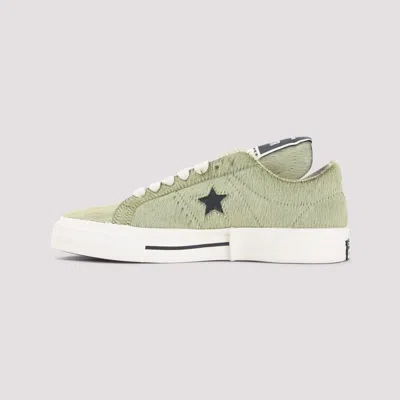 Converse X Drkshdw Acid Green Onestr Calf Hair Sneakers In Green