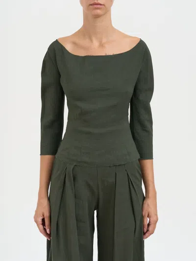 Cortana Linen And Viscose Top