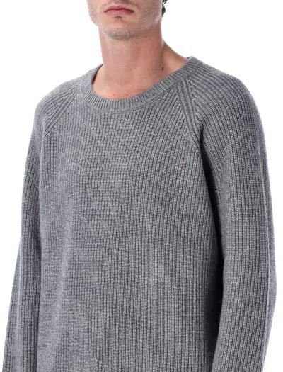 Corridor Wool And Cashmere Blend Ribbed Crewneck Sweater In Gray